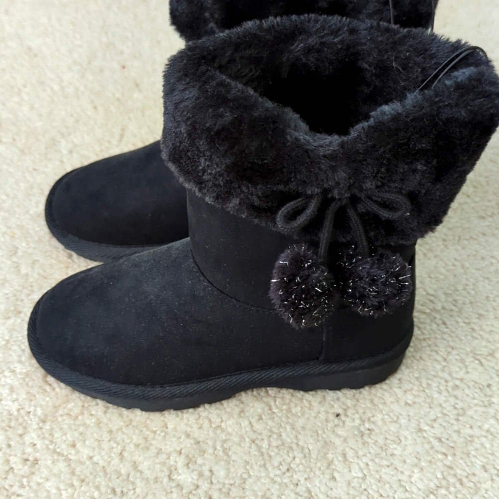 Black suede boots